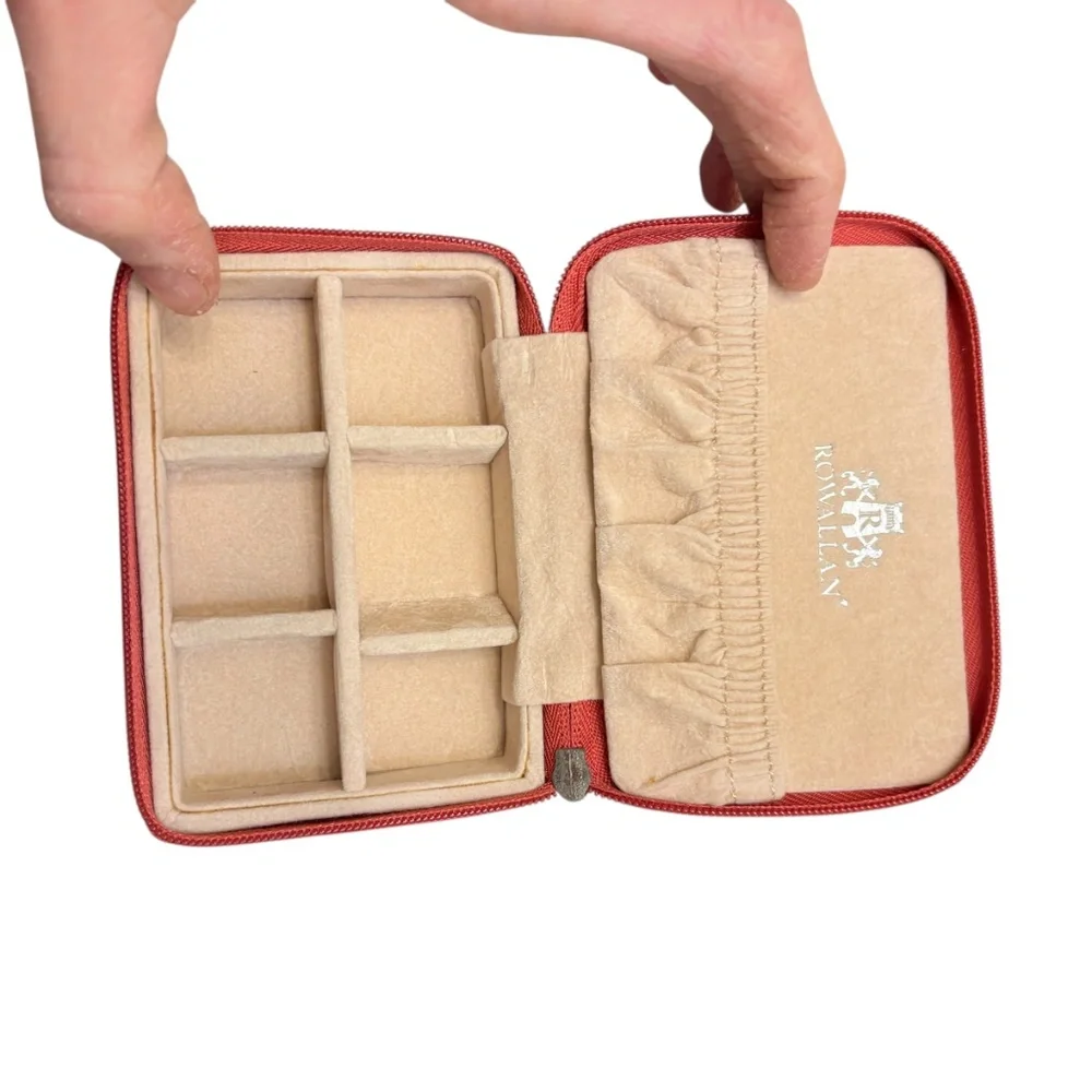 Rowallan Red leather mini jewelry box case